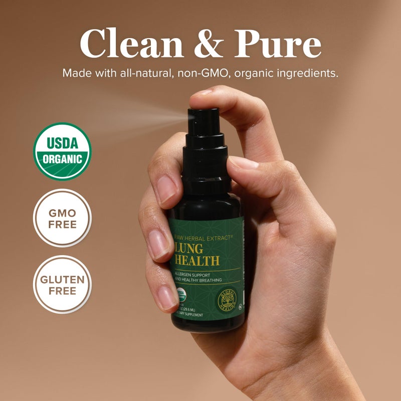 global healing center Global Healing Organic Lung Health Supplement - Herbal Nasal Decongestant Spray for Lung Cleanse, Respiratory Support and Mucus Relief To Breath Easy - Normal Nose Allergy and Sinus Defense - 1 Fl Oz - Image 4