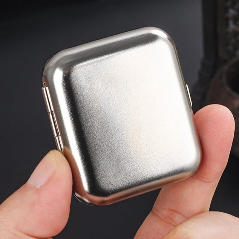 TIDTALEO Mini Portable Smokeless Metal Ashtray with Lid, Small Outdoor Cigar and Automotive Ash Tray for Patio, Pocket-sized Travel Ashtray - Image 5