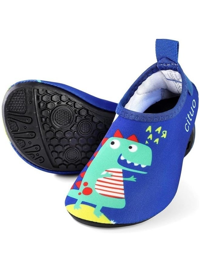 GGEROU Water Shoes,Water Shoes for Kid,Men Women Water Shoes,Lightweight Quick Dry Non-Slip Toddler Kids Aqua Socks,Outdoor Quick Dry Barefoot Aqua Socks for Sport Beach Blue  - Image 1