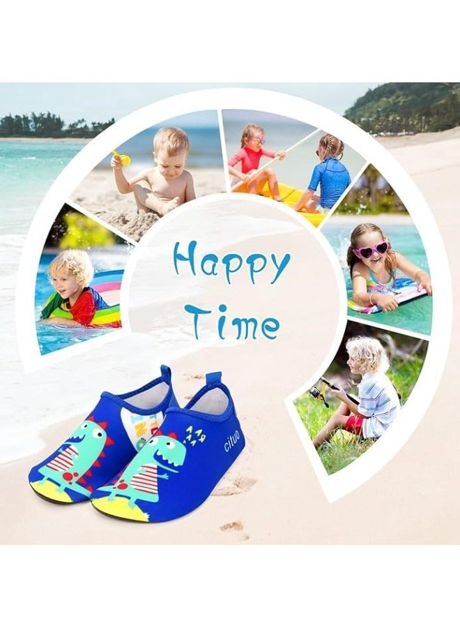 GGEROU Water Shoes,Water Shoes for Kid,Men Women Water Shoes,Lightweight Quick Dry Non-Slip Toddler Kids Aqua Socks,Outdoor Quick Dry Barefoot Aqua Socks for Sport Beach Blue  - Image 4