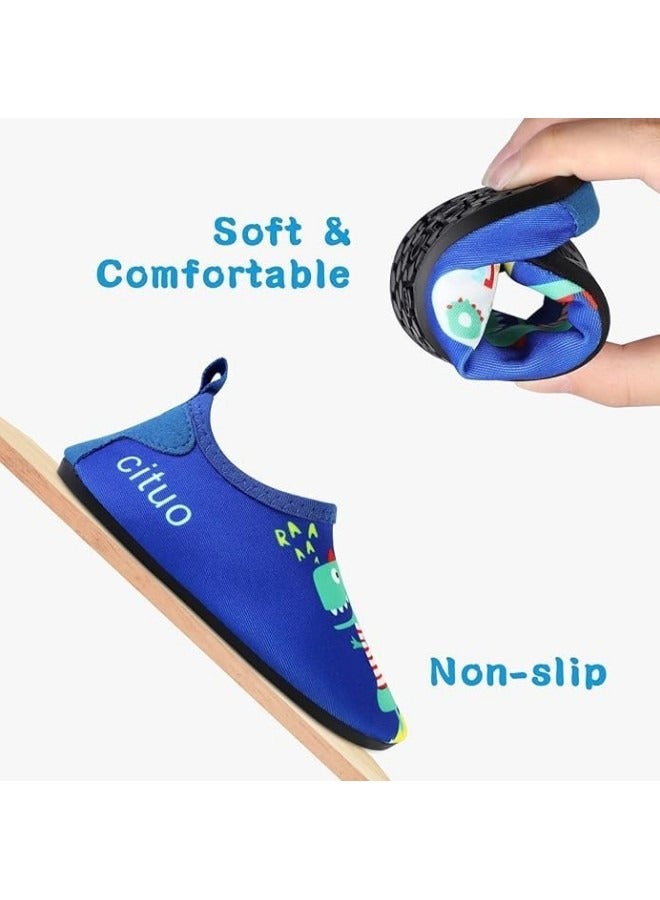 GGEROU Water Shoes,Water Shoes for Kid,Men Women Water Shoes,Lightweight Quick Dry Non-Slip Toddler Kids Aqua Socks,Outdoor Quick Dry Barefoot Aqua Socks for Sport Beach Blue  - Image 2