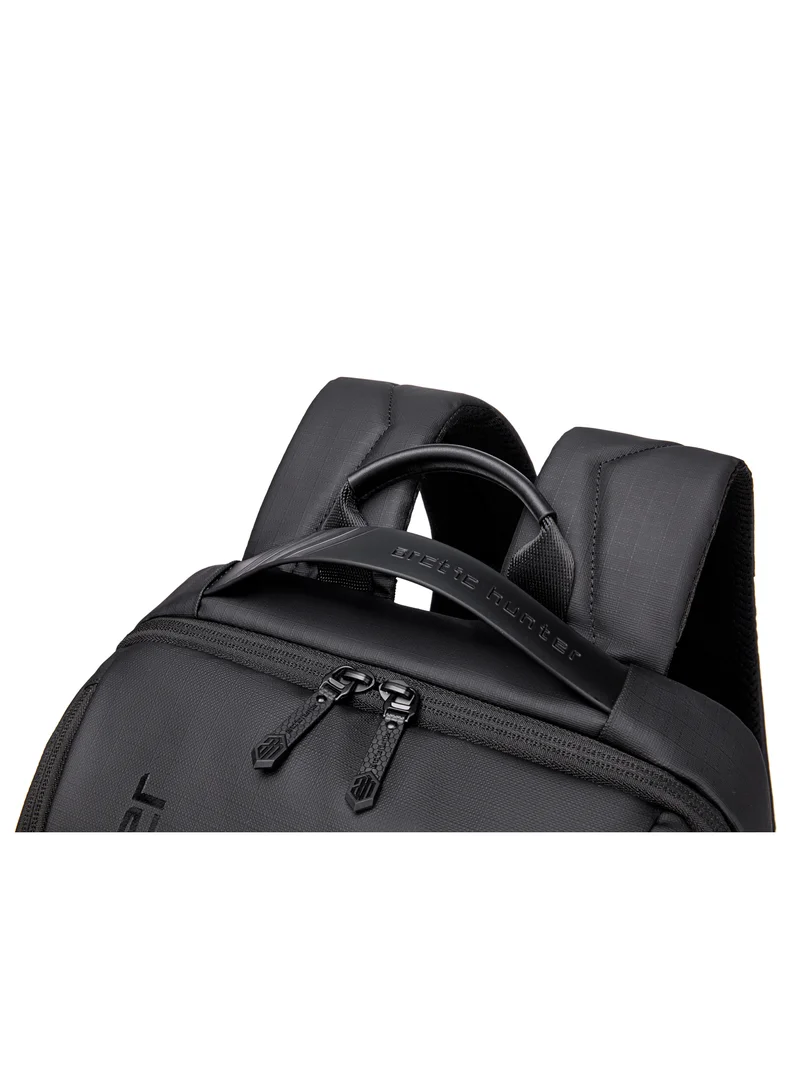 أركتيك هانتر Premium Backpack Water Resistant Built-in USB Headphone Jack Laptop Daypack for Men and Women B00532 Black