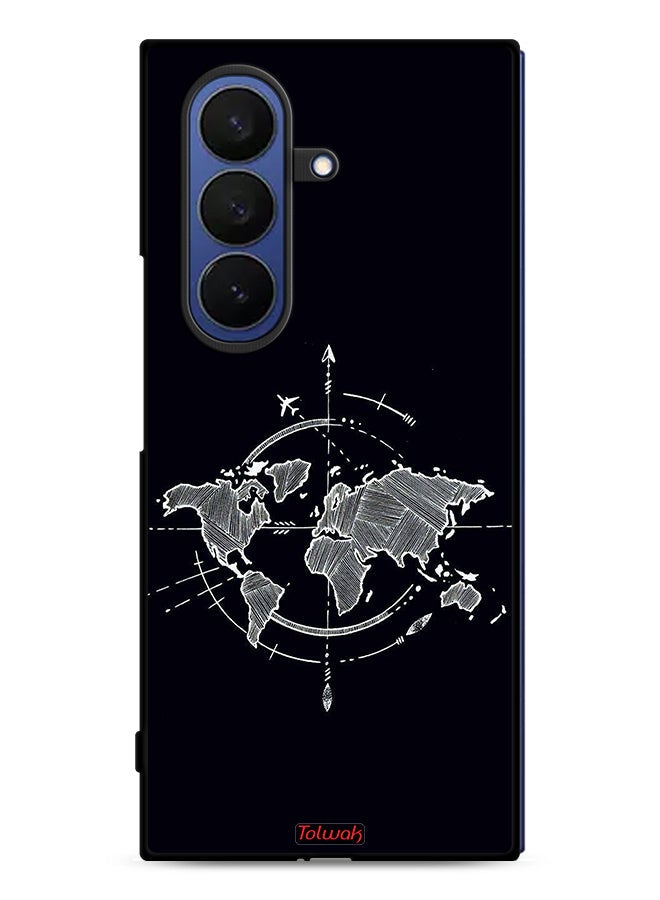 Tolwak Samsung Galaxy Z Fold7 Protective Case Cover Compass Art - Image 1