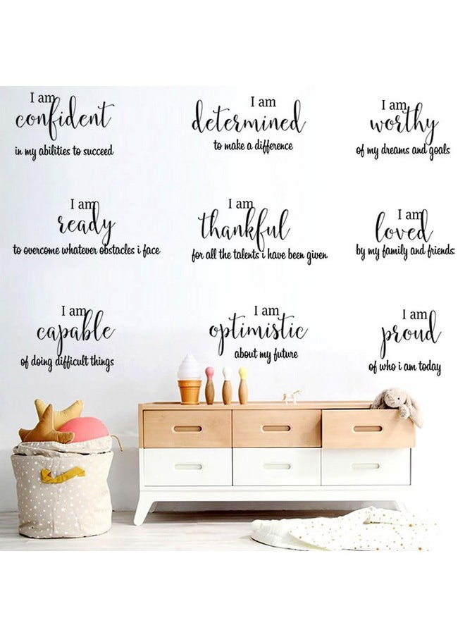 Tuklye 9 Pieces Inspirational Wall Decals Black Motivational Wall Sticker Vinyl Wall Quotes Stickers Wall Art Stickers Peel And Stick Wall Decals For Girl Boy Bedroom Living Room  - Image 4