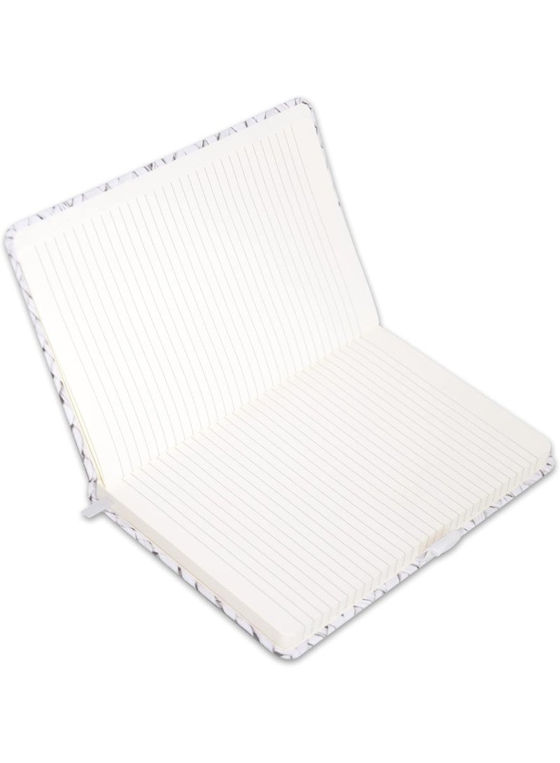 FIS® Executive Notebook, Size 13x21CM, 96 Sheets Single Line Ivory Paper Rattan Grey White -FSNBEX1321RGWH - Image 2