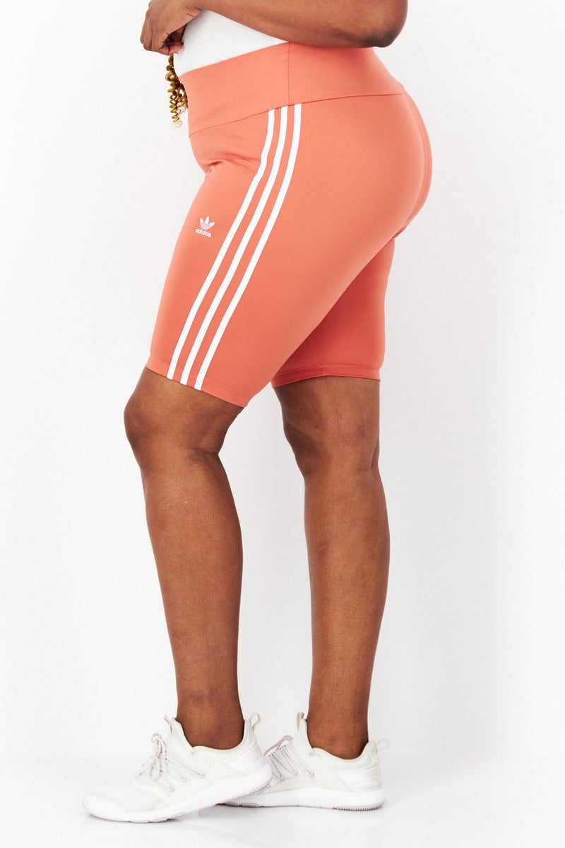 adidas Originals Women Plus Size Tight Fit Training Shorts, Peach - Image 4