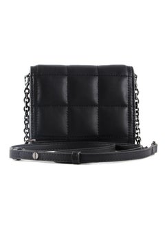 CALVIN KLEIN JEANS PLUS Calvin Klein Quilted Trifold Wallet with Convertible Crossbody Chain Strap - Black  - Image 4