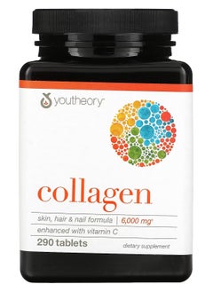 youtheory Collagen Dietary Supplement 6000 mg- 290 Tablets  - Image 1
