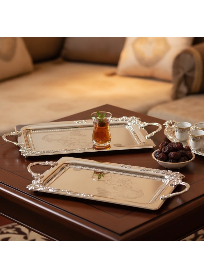 LAVIN 2PCS SERVING TRAY SS 42*30/34*24 CM - Image 3