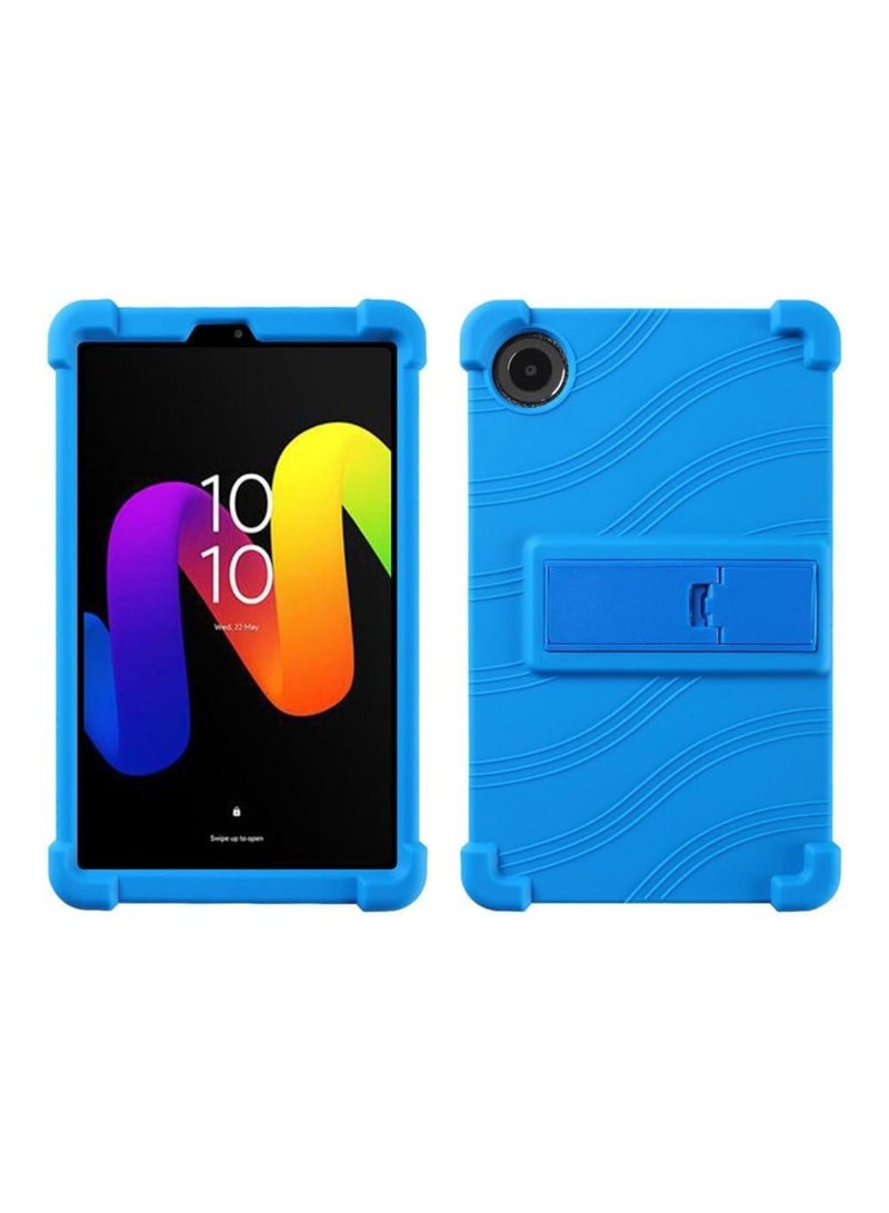جراب سيليكون لجهاز TCL Tab 8 Gen 2 مقاس 8.7 بوصة (8188X1) 2024، مقاوم للصدمات، غطاء سيليكون ناعم خفيف الوزن صديق للأطفال، يحتوي على واقي وقاعدة قابلة للطي لجهاز TCL Tab 8 Gen2 2024 - Image 1