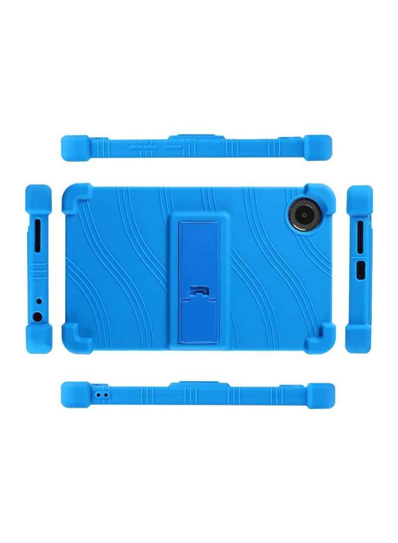 جراب سيليكون لجهاز TCL Tab 8 Gen 2 مقاس 8.7 بوصة (8188X1) 2024، مقاوم للصدمات، غطاء سيليكون ناعم خفيف الوزن صديق للأطفال، يحتوي على واقي وقاعدة قابلة للطي لجهاز TCL Tab 8 Gen2 2024 - Image 5