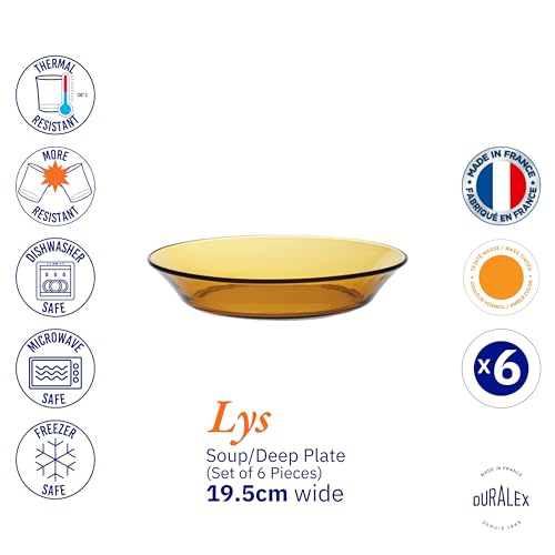 Duralex 3007DF06 Set of 6 Bowls Glass Vermeil 19.5cm - Image 5