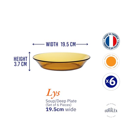 Duralex 3007DF06 Set of 6 Bowls Glass Vermeil 19.5cm - Image 4