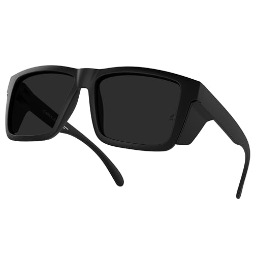 MAXJULI XXL Size Z87 Sunglasses with Side Shield for Big Wide Heads Men TR90 Ultralight UV400 Protection Glasses 8228S (Grey) - Image 4