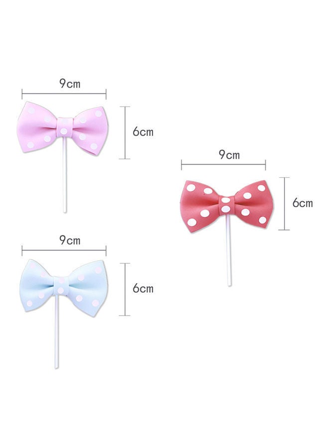 NIBEMINENT 3-Piece EVA Decorative Bow Cake Topper - Image 2