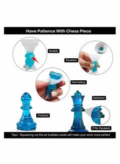 Y&D Chess Mold,16 Pcs 3D Silicone Resin Mold Set, Crystal Epoxy Casting Molds for DIY Crafts Making, Birthday Gift, Family Party, Board Games and Outdoor  - Image 5