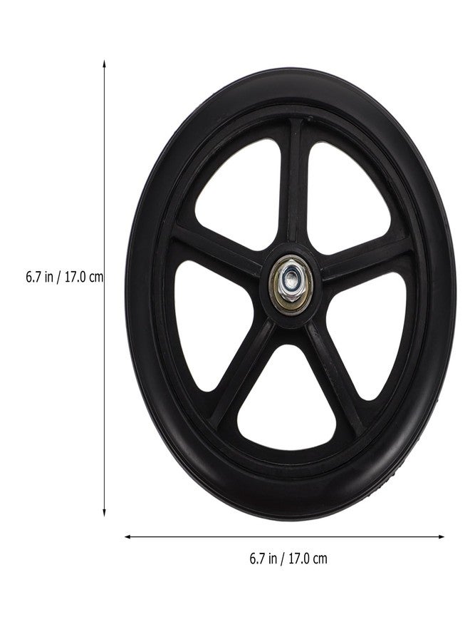 Garneck Replacement Caster Wheels Set 2 Pack 6.69 Inch Front Wheel for Wheelchairs Office Chair Smooth Rolling on Hardwood and Carpet - Image 2