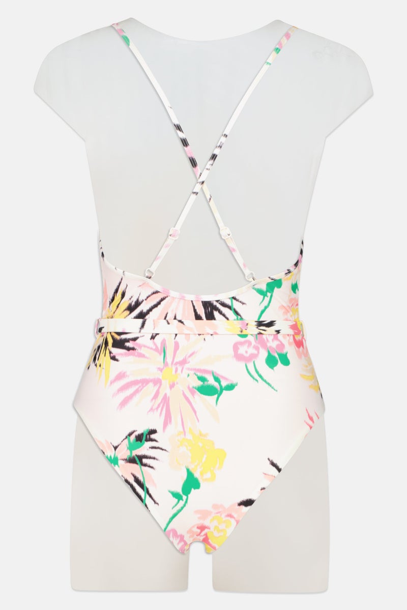 Scotch & Soda Women Ruched One Piece Swimsuit, Multicolor  - Image 3