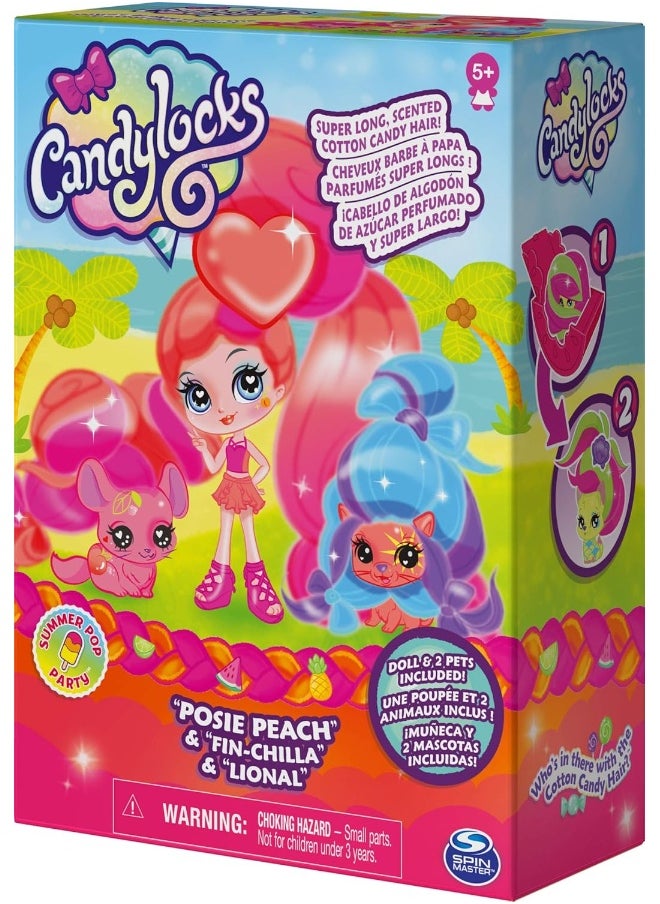 Candylocks - Candylocks, 3-Pack, 3-inch Scented Collectible Surprise Doll and 2 Pets with Accessories - Image 1