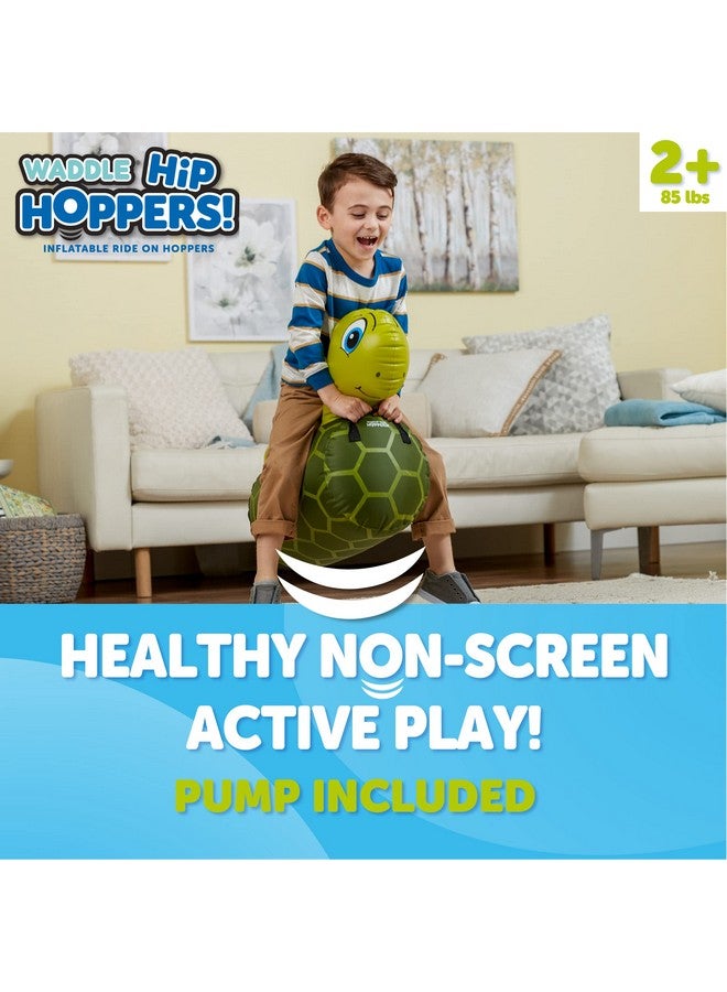 WADDLE Hip Hopper Inflatable Hopping Animal Bouncer Turtle, Ages 2 and Up, Supports Up to 85 Pounds - Image 2