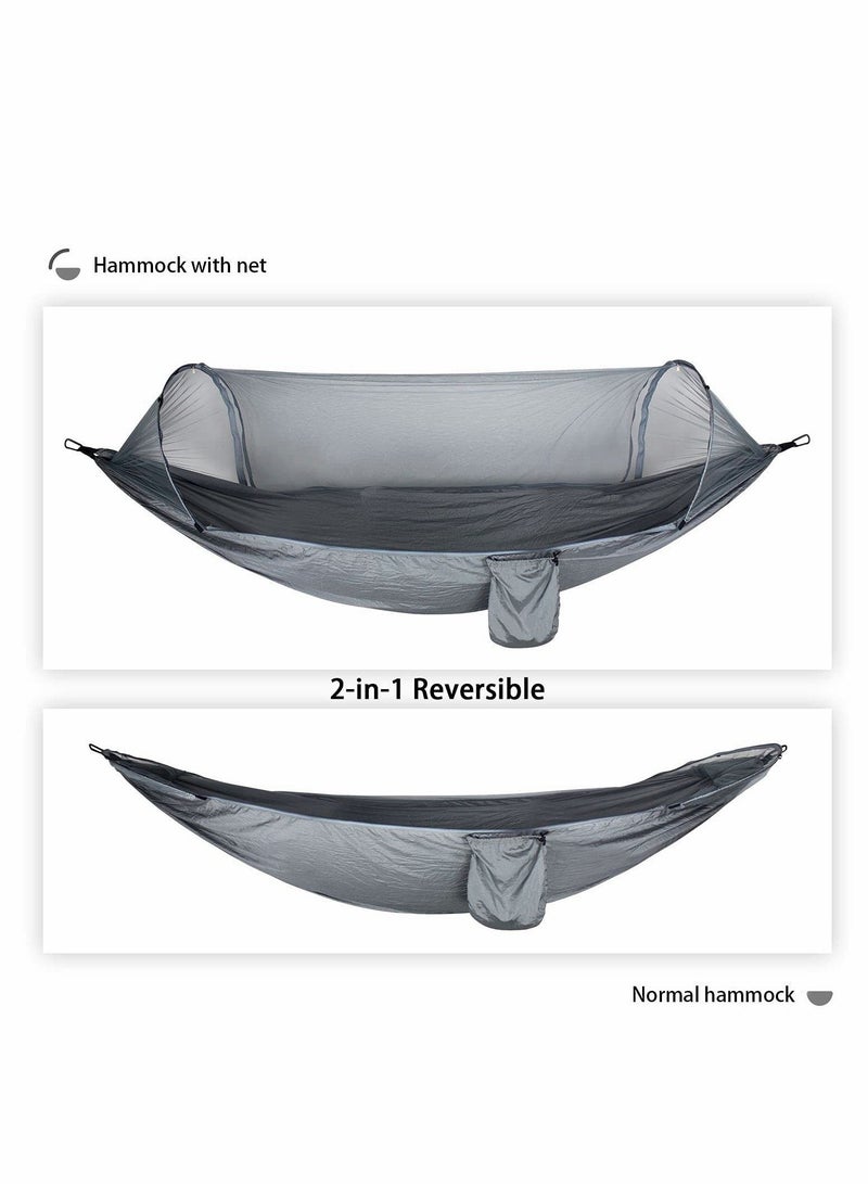 Y&D Camping Hammock, Portable Outdoor Fully Automatic Quick Open With Mosquito Net, Suitable For Camping, Hiking, Travel, Beach, Backyard - Image 5