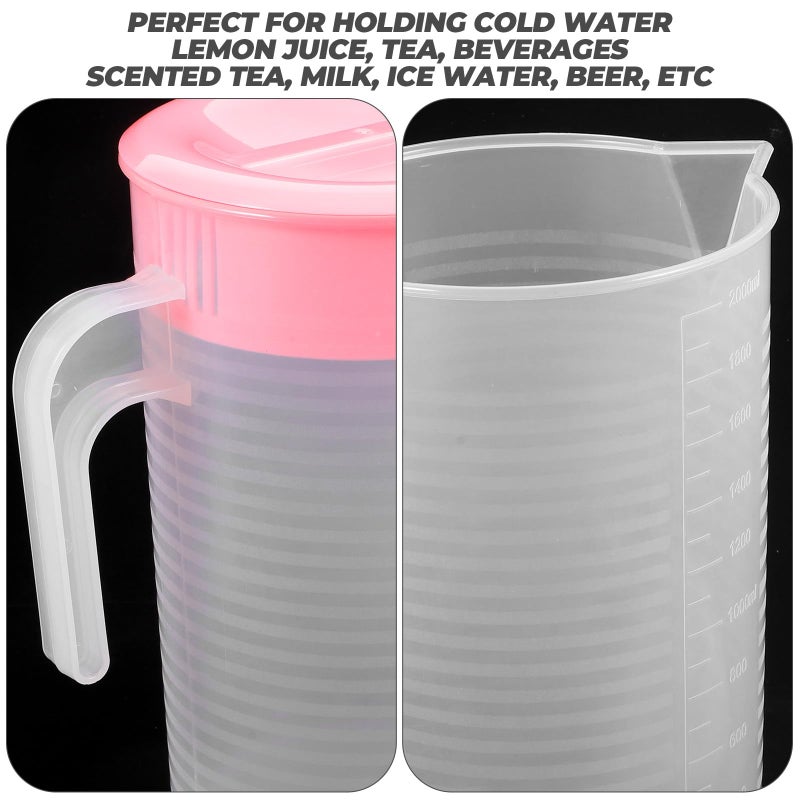 Large 2000ml Rose Water Pitcher with Handle and Scale for Beverage Serving Home and Outdoor Use - Image 4