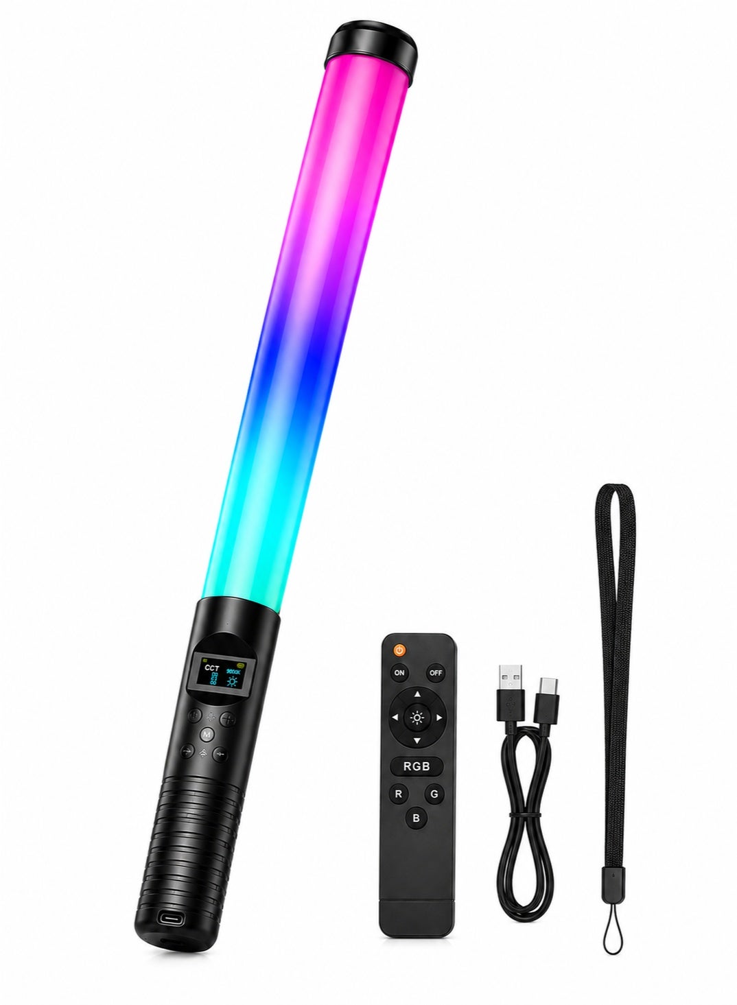 أجي قاق أجي قاق Rgb Led Light Wand عصا إضاءة LED ملونة قابلة للتعتيم