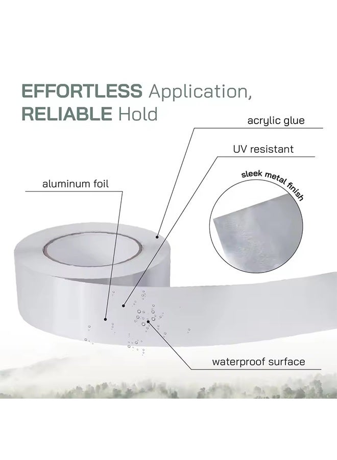 واي جيه عريضة 2 بوصة طول 65 قدم شريط درع حراري شريط بارد رقائق الألومنيوم لاصق عاكس للحرارة درع حراري حاجز حراري شريط رقائق ذاتي لاصق مقاوم للحرارة شريط عزل المطبخ و تلقائي - Image 3