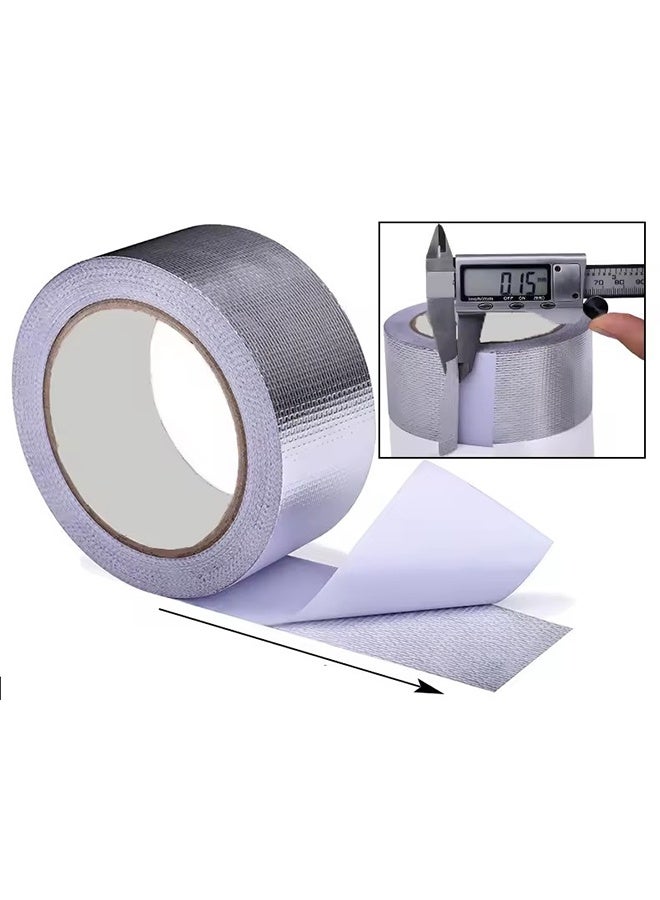 واي جيه عريضة 2 بوصة طول 65 قدم شريط درع حراري شريط بارد رقائق الألومنيوم لاصق عاكس للحرارة درع حراري حاجز حراري شريط رقائق ذاتي لاصق مقاوم للحرارة شريط عزل المطبخ و تلقائي - Image 4