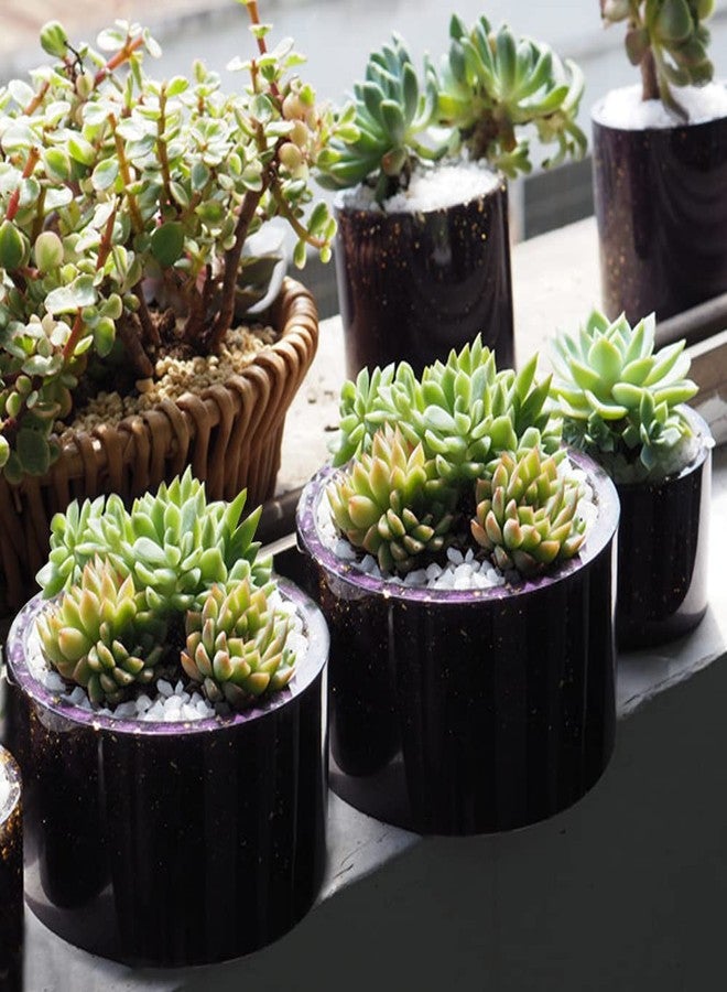 Wehous 2PCS Large Concrete Plant Mold, 3.93" Internal Diameter Planter Silicone Mould, Cylinder Resin Mold for DIY Crafts Succulent Flower Pots Jewelry Trinkets Candle Holder Organizer - Image 3