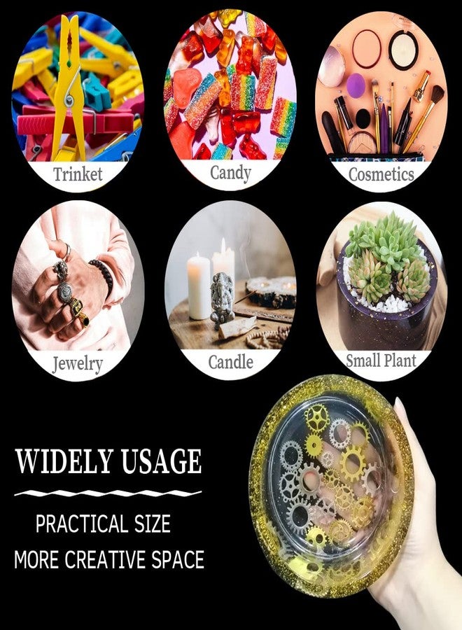 Wehous 2PCS Large Concrete Plant Mold, 3.93" Internal Diameter Planter Silicone Mould, Cylinder Resin Mold for DIY Crafts Succulent Flower Pots Jewelry Trinkets Candle Holder Organizer - Image 4