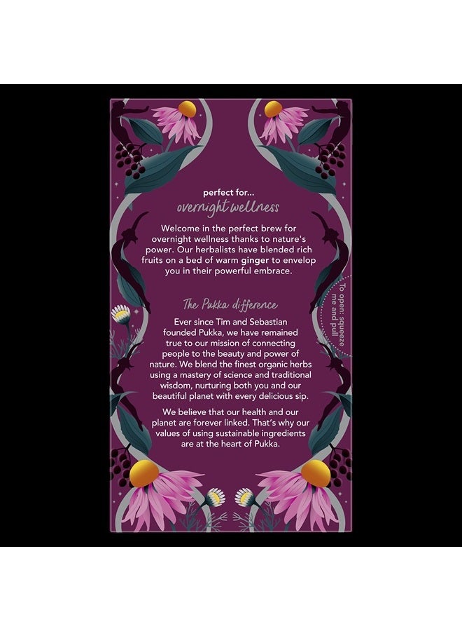 Pukka Organic Night Time Berry Herbal Tea with Chamomile, Echinacea, and Elderberry, Caffeine Free, 20 Total Tea Bags - Image 2