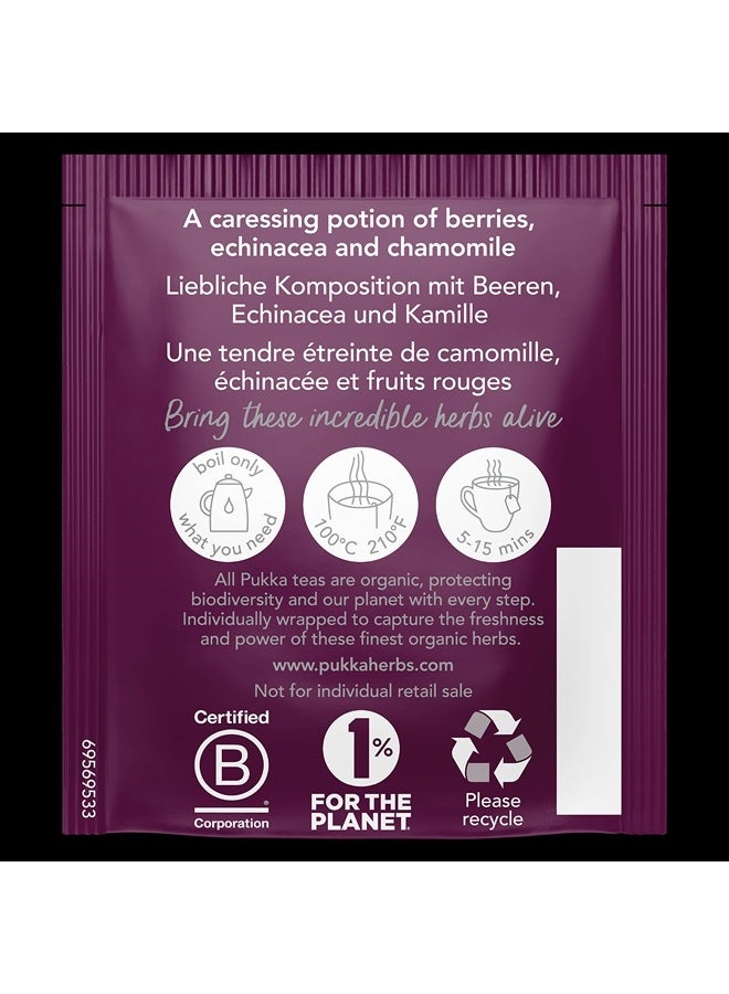 Pukka Organic Night Time Berry Herbal Tea with Chamomile, Echinacea, and Elderberry, Caffeine Free, 20 Total Tea Bags - Image 5
