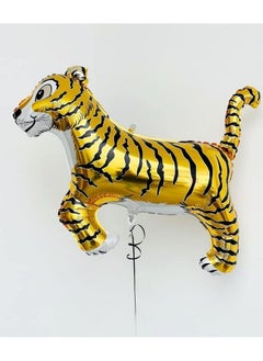 Atpata Funky Atpata Funky 41-Inch Tiger Shape Foil Balloon for Jungle Theme Parties, Animal Safari Decorations, Two Wild" and "Wild One" Birthdays, Tiger Conservation Party Decor  - Image 1