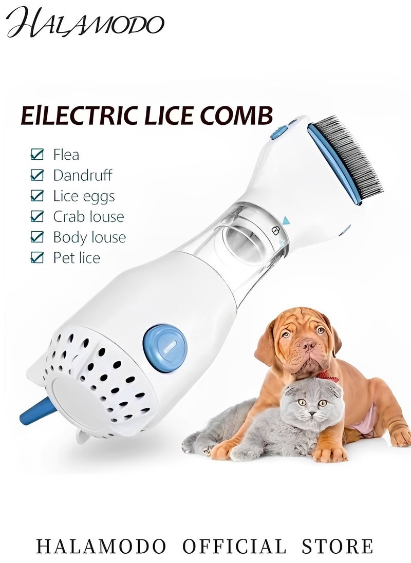 HALAMODO - Pets Electric Lice Vacuum Comb for Hair Treatment and Removal Head Lice Treatment Hair Cleaner Outperforming Combs and Shampoos in Removing Lice and Eggs - Image 1