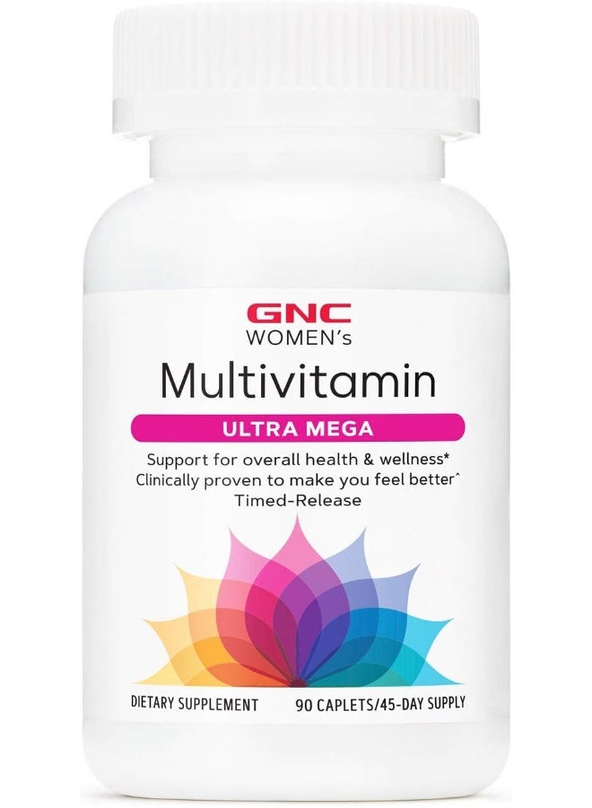 GNC Women's Ultra Mega Multivitamin Caplets, 90 Count - Image 2