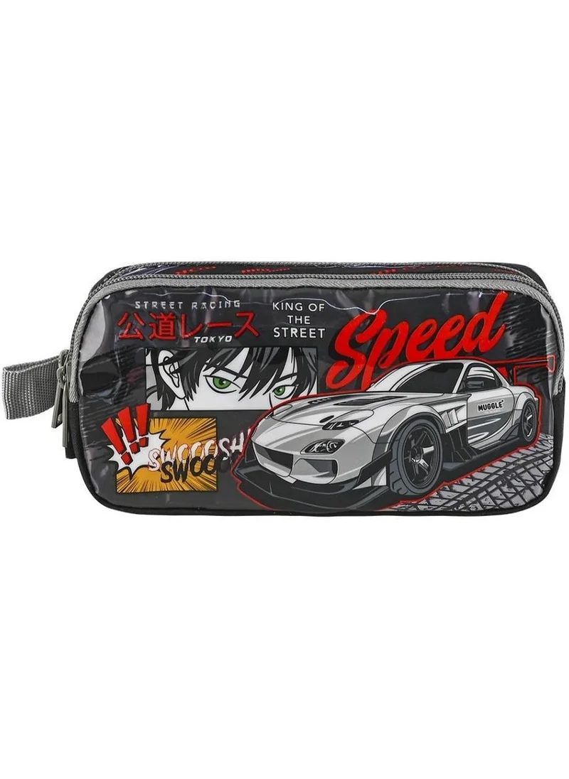 muggle MU-9136 Street Racing Primary School Bag + Lunch Box + Pencil Case