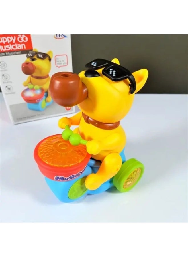Whynot Musical Dancing Puppy Toy with LED Lights – Drumming Dog Toy for Kids - Image 1