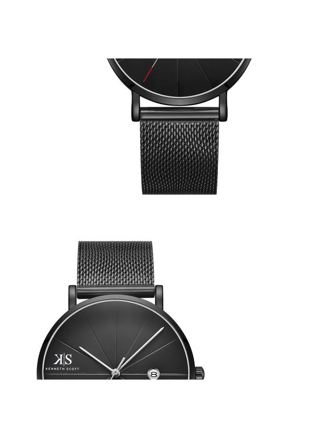 كينيث سكوت ساعة يد رجالية من الستانلس ستيل بعقارب - -  مم - Image 4