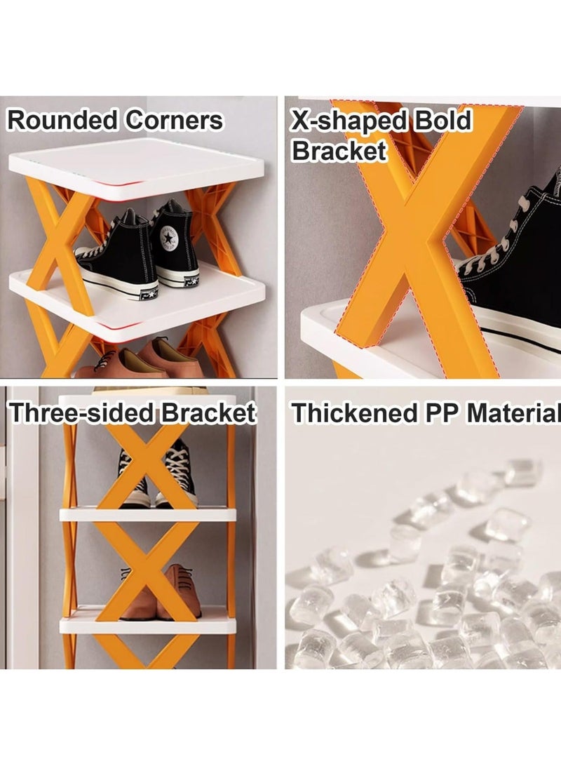 Raxoom X-Shape Shoe Rack, Shoes Rack for Entrance, Multi-layer Stackable Shoe Rack, Foldable Shoe Rack, Space Saving Shoe Storage, 6 Tier (Random Color) - Image 4