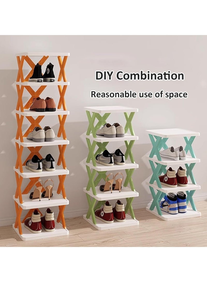 Raxoom X-Shape Shoe Rack, Shoes Rack for Entrance, Multi-layer Stackable Shoe Rack, Foldable Shoe Rack, Space Saving Shoe Storage, 6 Tier (Random Color) - Image 5