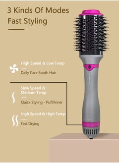 KinseiBeauty 4-In-1 Hot Air Brush, 1200W Electric Hair Dryer Brush with 2 Heads,  Hair Styler and Volumizer  - Image 4