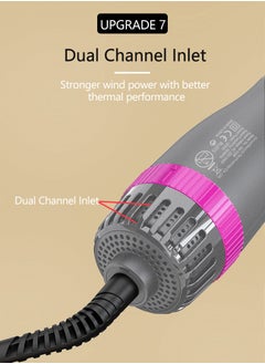 KinseiBeauty 4-In-1 Hot Air Brush, 1200W Electric Hair Dryer Brush with 2 Heads,  Hair Styler and Volumizer  - Image 5
