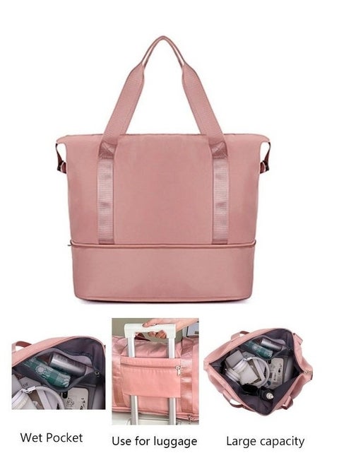 Light-weight Gym Bag Waterproof Sport Duffle Bag Pink