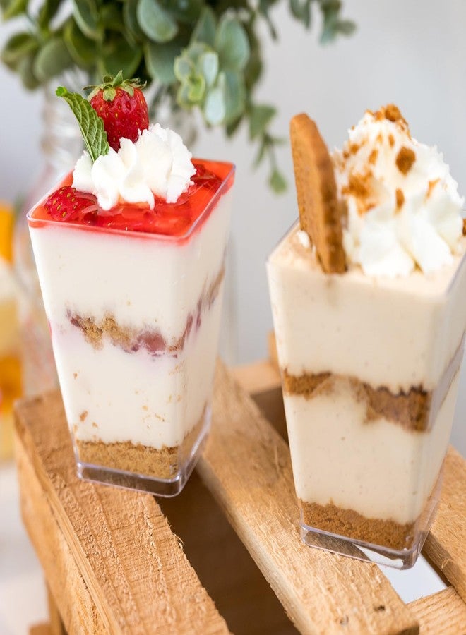 YOIYINI 30 Pack 5oz Dessert Cups with Lids and Spoons,Yogurt Parfait Cup with Lids,Plastic Dessert Containers with Lid,Mini Parfait Shooter Cups for Pudding,Yogurt,Appetizer,Ice Cream - Image 5