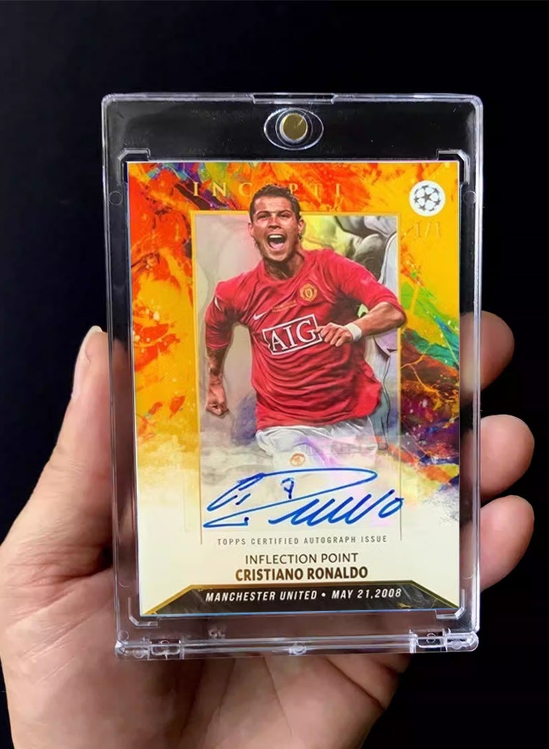 Topps Ronaldo Football Autographed Trading Card Single Signature Sports Card Refractor Collector’s Edition Sports Memorabilia for Fans and Collectors - Image 2