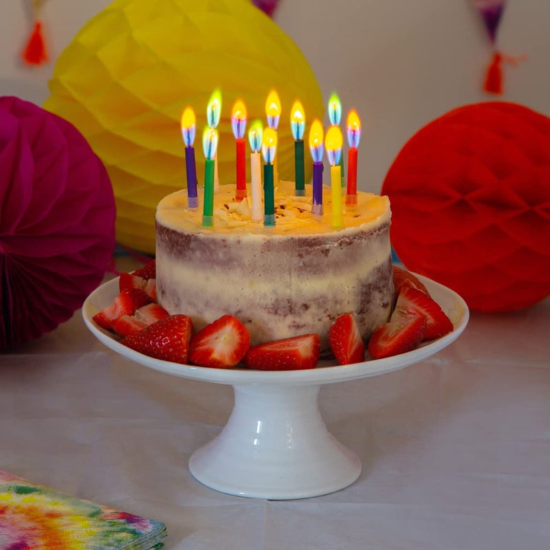 Talking Tables 12 Coloured Flame Birthday Candles for Cake Decorations, Magic Party, Angel Flames - Image 2