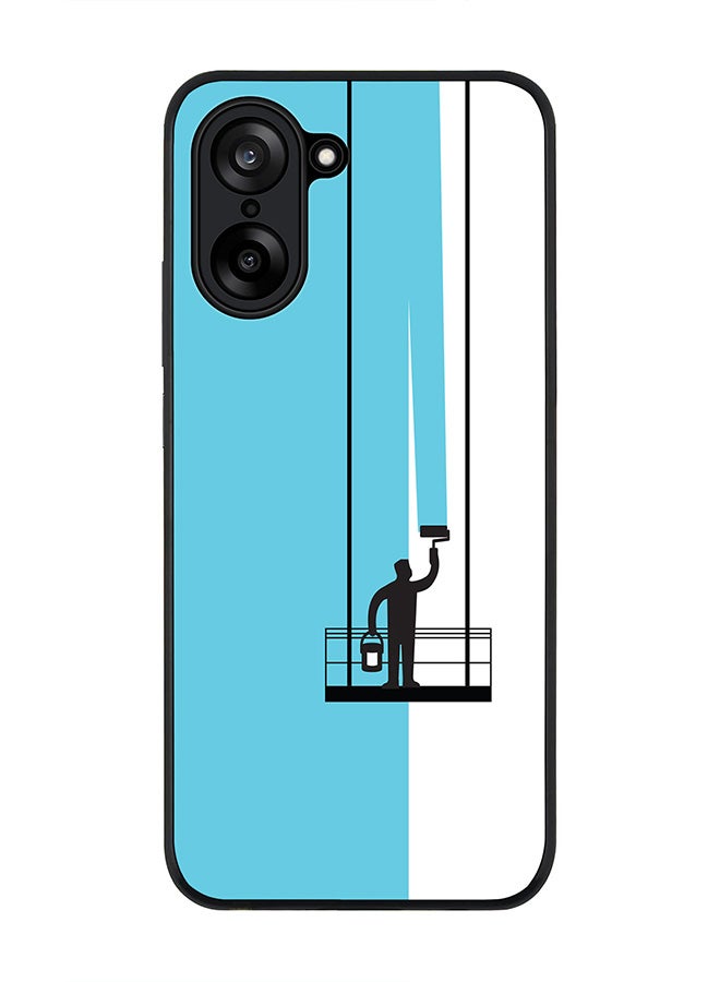 For OnePlus Nord CE5 / Ace 5 Racing Case,Slim fit Camera Protection, Shockproof Thin Phone cover  - Paint Hanger (Blue)