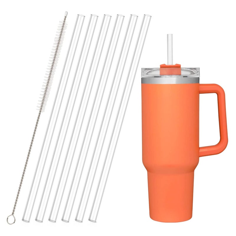 yoelike Replacement Straws for Stanley 40 30oz Adventure Quencher Travel Tumbler 6Pack YOELIKE Reusable Clear Straws with Cleaning Brush Compatible with Stanley Cup Mug Accessories 