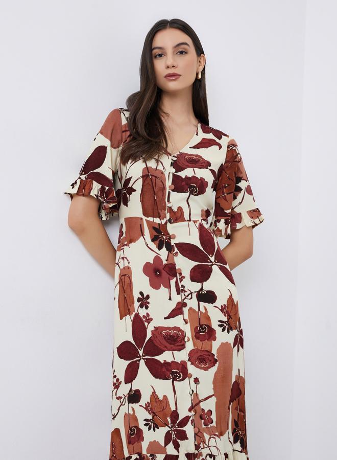 Maxim Creation Floral Print A-Line Maxi Dress - Image 2